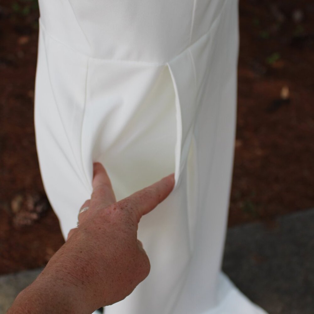 Francesca's Mi Ami Women's White Sleeveless Lace Bodice Jumpsuit Romper Medium - Picture 9 of 15